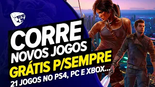 CORRE !!! Novos JOGOS GRÁTIS Para VOCÊ Pegar PARA SEMPRE No PS4, PC e XBOX  !!! 21 JOGOS GRÁTIS !!!