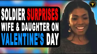 Soldier Surprises Wife And Daughter on Valentine's Day, Watch What Happens.