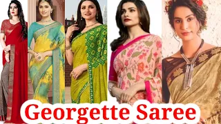 🥰Meesho Saree Haul🥰/Georgette Saree Collection | 😍Georgette Saree Meesho Haul😍 |