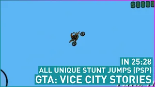 GTA: Vice City Stories (All Unique Stunt Jumps) in 25:28 Minutes