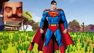 Hello Neighbor - My New Neighbor Superman Act 2 Trampoline Gameplay Walkthrough