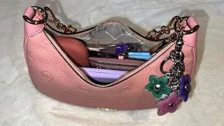 What fits in my Michael Kors Pochette Bag!? Cute for Spring ￼2024! WIMB?