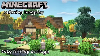 Minecraft Relaxing Longplay - Peaceful Exploration, Building a Cozy Hilltop Cottage (No Commentary)