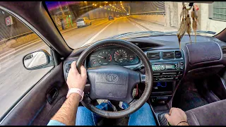 1994 Toyota Corolla [1.8 16V DOHC 107HP] |0-100| POV Test Drive #1595 Joe Black