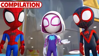 Top Marvel's Spidey and his Amazing Friend Villain Defeat Moments! | Compilation | @disneyjunior​