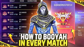 How To Get Booyah In Every Match ✅ | Solo Rank Push Tips And Tricks