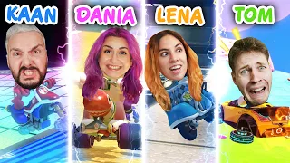 XXL Mario Kart Turnier um 100€ von Kaan! Wer wird Champion: Dania, Lena oder Tom?