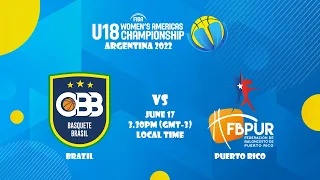 Brazil v Puerto Rico | Full Basketball Game | FIBA U18 Women’s Americas Championship 2022