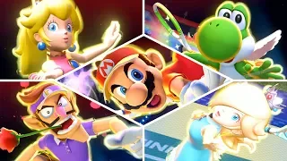 Mario Tennis Aces - ALL Special Shots & KOs! (Broken Rackets)