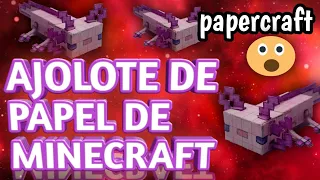 cómo hacer al ajolote de papel de Minecraft súper fácil y rápido | #papercraft | #manualidades