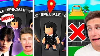 3 CHALLENGE DI MERCOLEDÌ DELLA FAMIGLIA ADDAMS SU STUMBLE GUYS CON MATTIZ Trovo la skin di Mercoledì