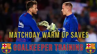 Marc-André ter Stegen | FC Barcelona: Goalkeeper Training | Season 2019/20: Matchday Warm Up Saves