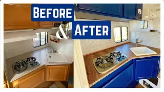 Truck Camper Kitchen Renovation on a Budget! We’re Close to Hitting the Road Again FULL TIME!