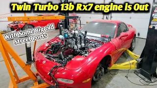 How to Remove a 13b Rotary engine out of a TwinTurbo Mazda Rx7 FD