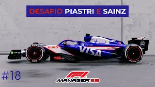 SAINZ NOVO LÍDER! PIASTRI NO RH?! F1 Manager 2023 AO VIVO DESAFIO PIASTRI SAINZ VCARB T03 #18