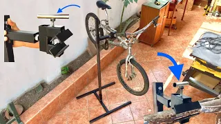 Building a bike repair stand with rotating arm and different heights