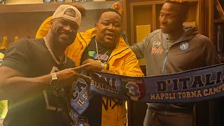 Peter PSquare Okoye and Cubana Chief Priest celebrate Victor Osimhen at dinner in Napoli