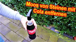 Moos von Steinen mit Cola entfernen – Moosentferner aus Cola für Terrasse, Dach & Dachziegel