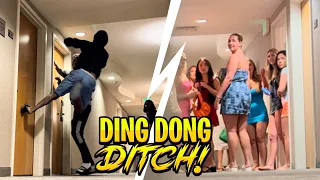 EXTREME DING DONG DITCH PART 43! *KICKED SPRING BREAK KARENS DOOR*