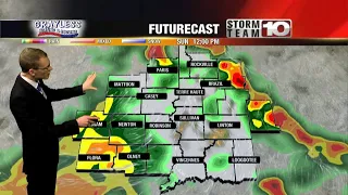 Showers and thunderstorms expected on Sunday