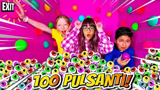 100 PULSANTI MISTERIOSI... solo 1 ti farà scappare!❌ NON SCEGLIERE IL PULSANTE DELLA BULLA!