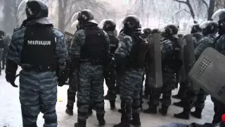 Закарпатський "Беркут"в кривавому побитті майданівців 22 січня 2014 на вул. Грушевського