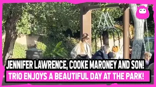 Jennifer Lawrence, Cooke Maroney And Son Cy Enjoy The Park And A Walk