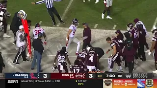 Ole Miss Kicker LAYS THE BOOM on Miss State Player | 2021 College Football
