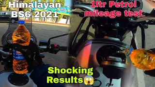 RE HIMALAYAN BS6 2021 Mileage test with 1Ltr Petrol || Shocking Results😱