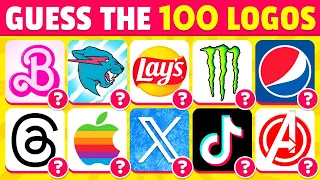 Guess the Logo in 3 Seconds ⏰👀🤔 | 100 Famous Logos | Logo Quiz