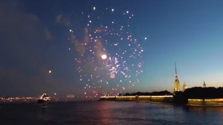 Праздничный Салют в День ВМФ 30.07.2017 г., Санкт-Петербург. Fireworks on Navy Day