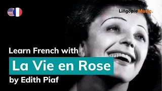Edith Piaf - La Vie en Rose (Lyrics / Paroles English & French)