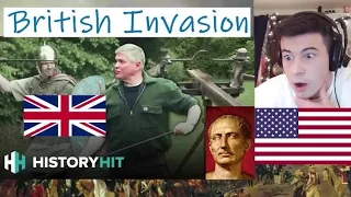 American Reacts Testing Weapons of Julius Caesar's British Invasion Army