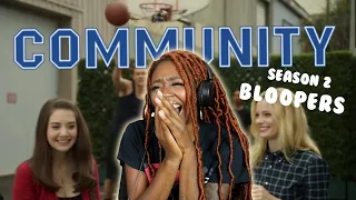 Community | Season 2 Bloopers Part 1 & 2 | REACTIONS! Love this cast!! 🤣