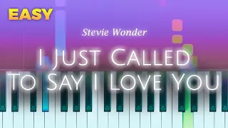 Stevie Wonder - I Just Called To Say I Love You - EASY Piano TUTORIAL by Piano Fun Play