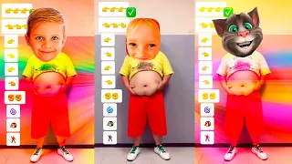 Funniest DIANA AND TOM WITH YOYO COCOMELON Sibling Fat Tummy Dance Effects | Full Colors