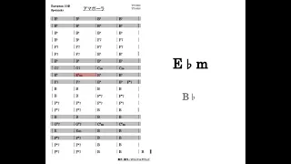 10番 スプートニクスカラオケ アマポーラ AMAPOLA デモ演奏バージョン コード譜付き (DTM 打込み音源) with chord notation