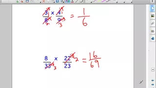 Multiplying Fractions - Cancelling method
