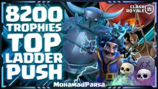 ROAD TO 8200 TROPHIES WITH BEST PEKKA DECK💪(top 50) - clash royale