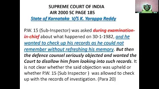 I.O ला कोर्टात charge-sheet बघून साक्ष देता येईल का? Can I.O depose by seeing charge-sheet in Court?