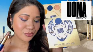 UOMA BEAUTY SALUTE TO THE SUN COLLECTION : Eyeshadow, Blue Mascara, Hatshepsut Black Magic Lipstick