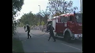 Hauptübung Feuerwehr Asperg - Alte Linde in den 1990er Jahren