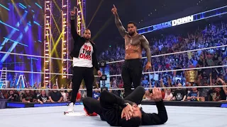 The Usos Superkick Roman Reigns to shatter the cracks in The Bloodline (WWE Smackdown 6/16/23)