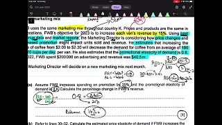 Business (9609) - A Level - Elasticities - March 2023 Paper 32 - Q3