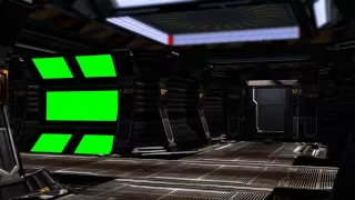 Spaceship Interior with sound - green screen set C - free use