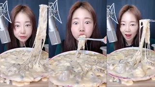 꾸덕꾸덕 중국당면 크림파스타 Cream Pasta asmr Mukbang