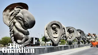 Qatar hospital visitors greeted by Damien Hirst foetus sculptures