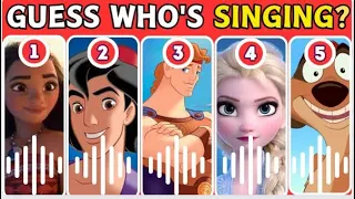 Guess Who's Singing?🎤 | Disney Song Quiz Challenge | Frozen, Aladdin, Moana, Elsa, The Lion King