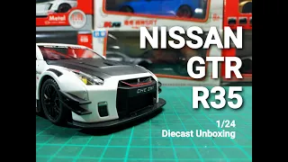 1/24 NISSAN GTR R35 wide body [Che Zhi] unboxing