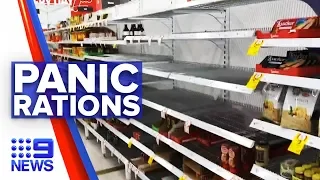 Coronavirus: Customers clear supermarket shelves nationwide | Nine News Australia